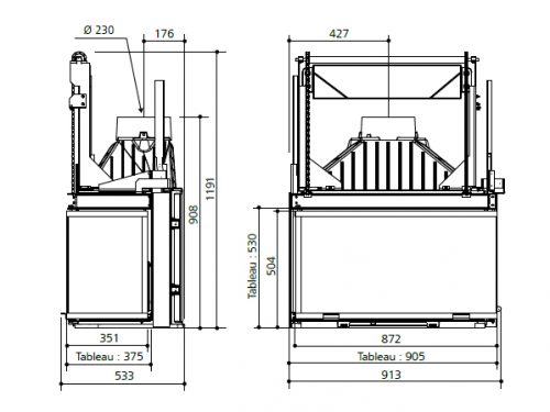 Godin Insert 883 2V PR kandallóbetét tűztér