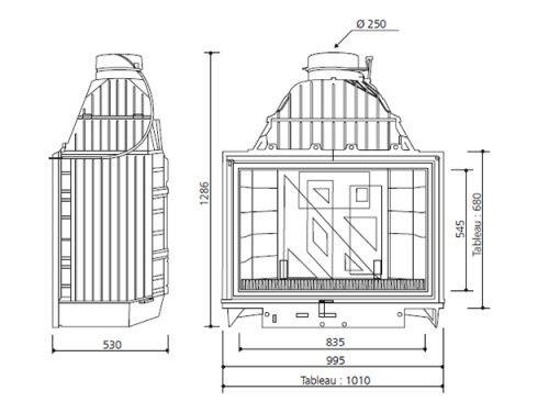 Godin Panoramique 1005 SR kandallóbetét tűztér